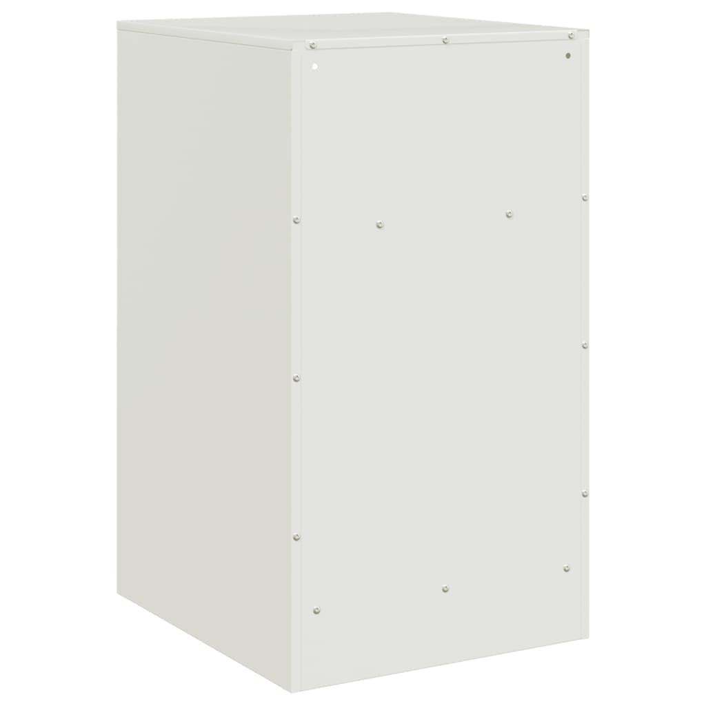 Mesa de cabeceira 34,5x39x62 cm aço branco
