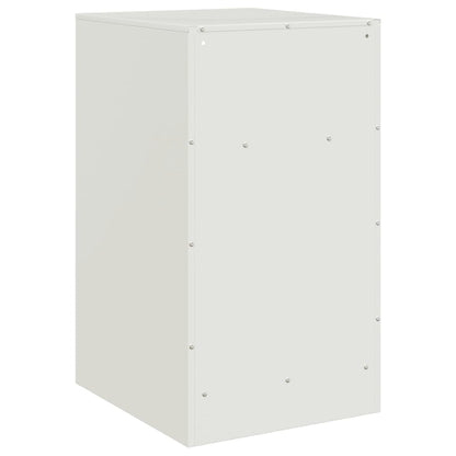 Mesa de cabeceira 34,5x39x62 cm aço branco