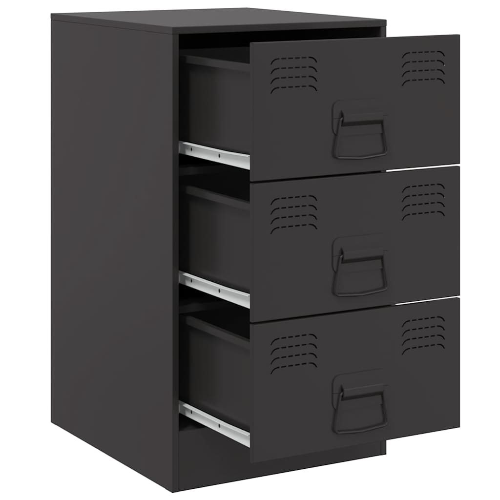 Mesa de cabeceira 34,5x39x62 cm aço preto