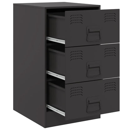 Mesa de cabeceira 34,5x39x62 cm aço preto