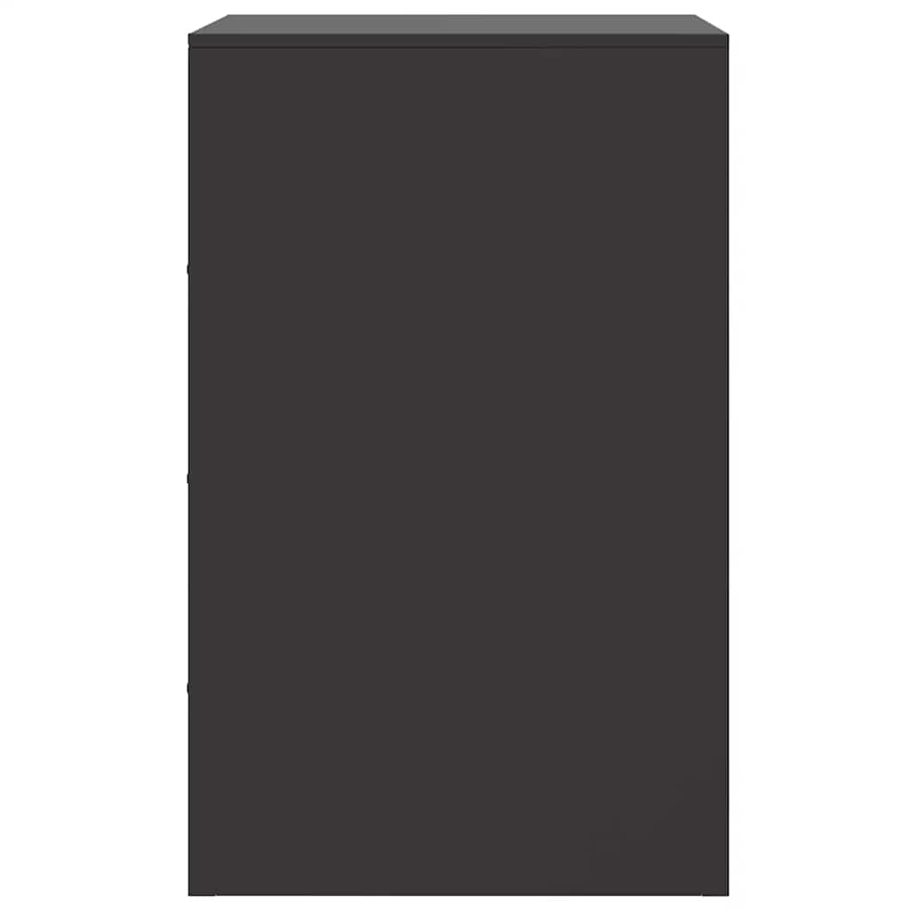 Mesa de cabeceira 34,5x39x62 cm aço preto