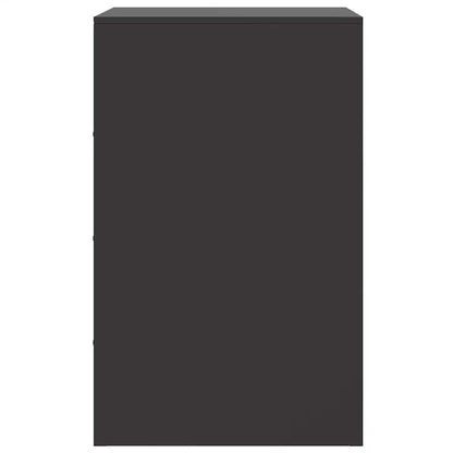 Mesa de cabeceira 34,5x39x62 cm aço preto