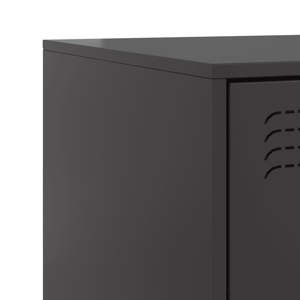 Mesa de cabeceira 34,5x39x62 cm aço preto