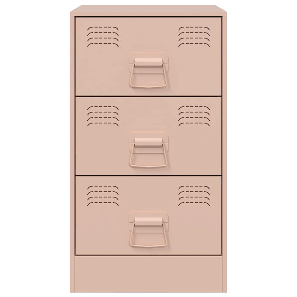 Mesa de cabeceira 34,5x39x62 cm aço rosa