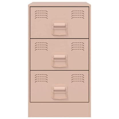 Mesa de cabeceira 34,5x39x62 cm aço rosa
