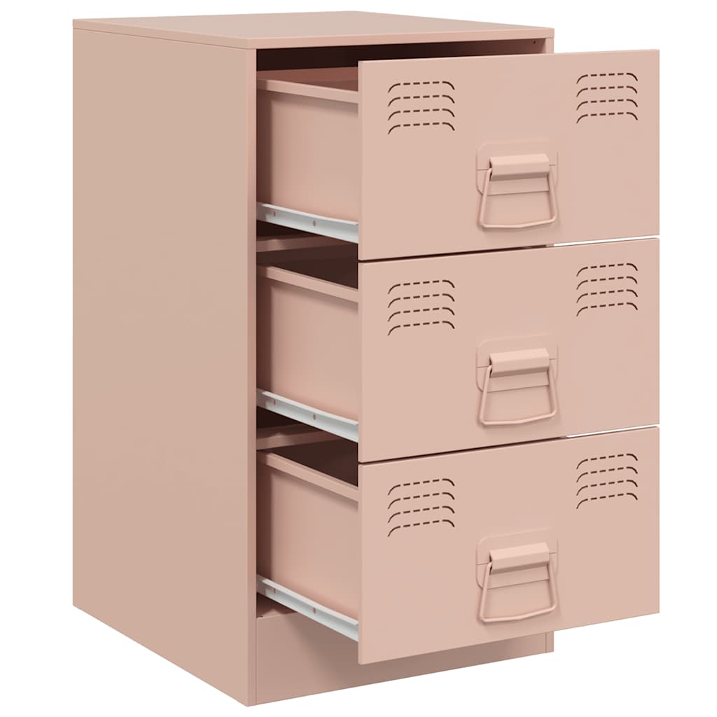 Mesa de cabeceira 34,5x39x62 cm aço rosa