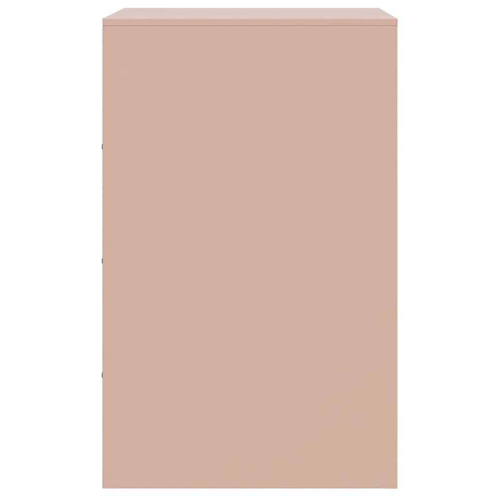Mesa de cabeceira 34,5x39x62 cm aço rosa