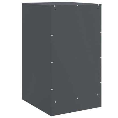 Mesas de cabeceira 2 pcs 34,5x39x62 cm aço antracite