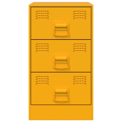Mesa de cabeceira 34,5x39x62 cm aço amarelo mostarda