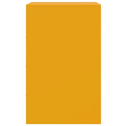 Mesa de cabeceira 34,5x39x62 cm aço amarelo mostarda