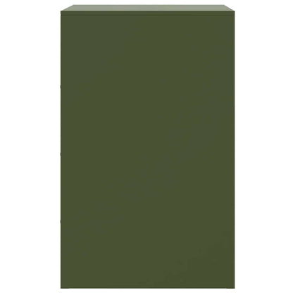 Bedside table 34.5x39x62 cm olive green steel
