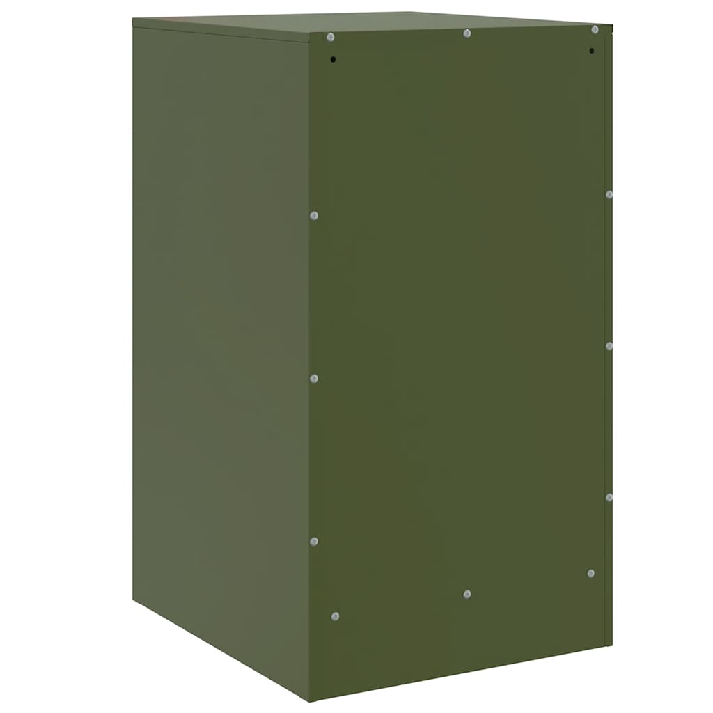Bedside table 34.5x39x62 cm olive green steel