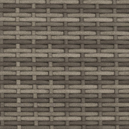 Sun loungers with table 2 pcs PE rattan grey