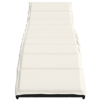 Sun lounger with cushion 55x199x50 cm black PE wicker