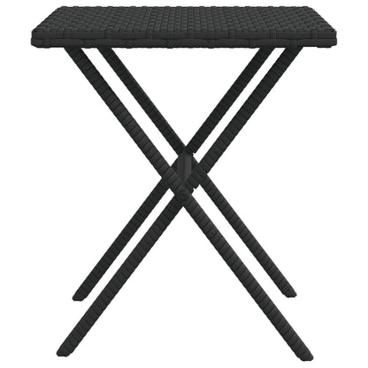 Sun loungers with table 2 pcs black PE rattan