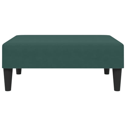 Sofá-cama 2 lugares c/ apoio de pés veludo verde-escuro