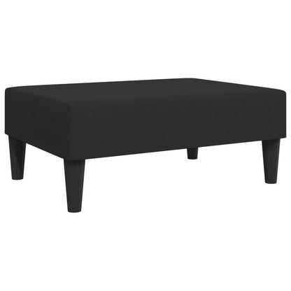 Sofá-cama 2 lugares c/ apoio de pés veludo preto