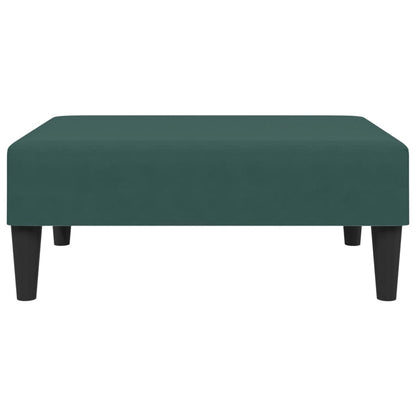 2 pcs conjunto de sofás com almofadas veludo verde-escuro