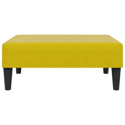 2 pcs conjunto de sofás com almofadas veludo amarelo