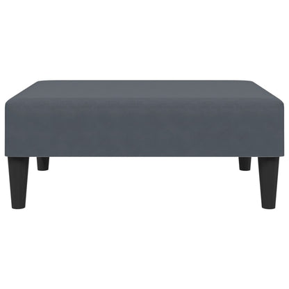 2 pcs conjunto de sofás com almofadas veludo cinzento-escuro