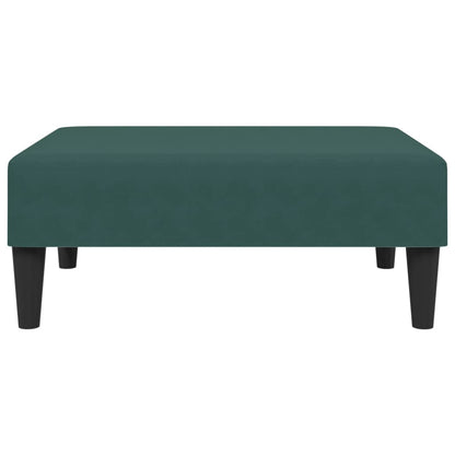 2 pcs conjunto de sofás com almofadas veludo verde-escuro