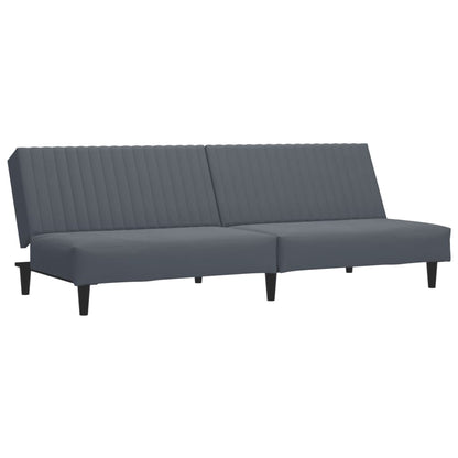 2 pcs conjunto de sofás veludo cinzento-escuro