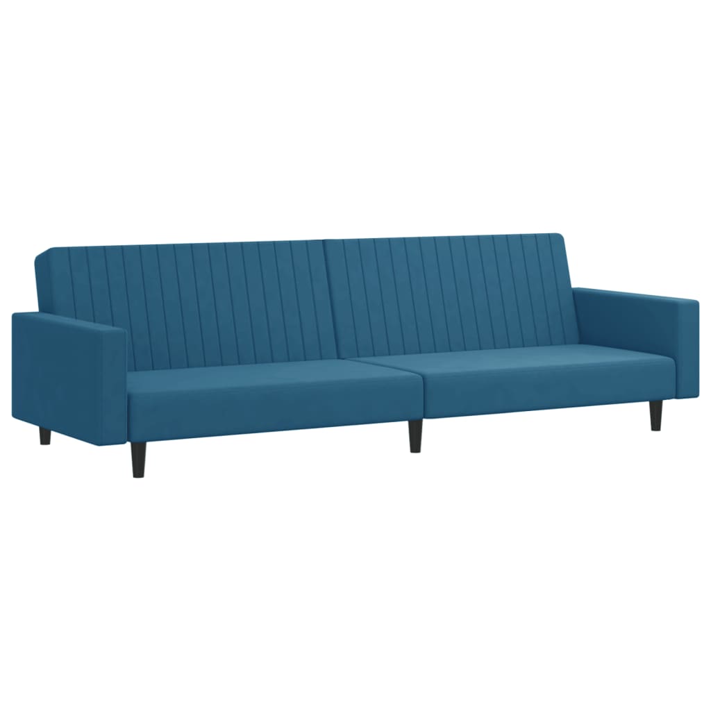 2 pcs conjunto de sofás veludo azul