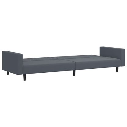 2 pcs conjunto de sofás veludo cinzento-escuro