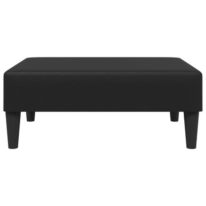 2 pcs conjunto de sofás couro artificial preto