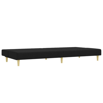 2 pcs black fabric sofa set