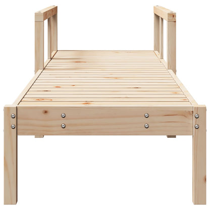 Sun lounger 199.5x62x55 cm solid pine wood