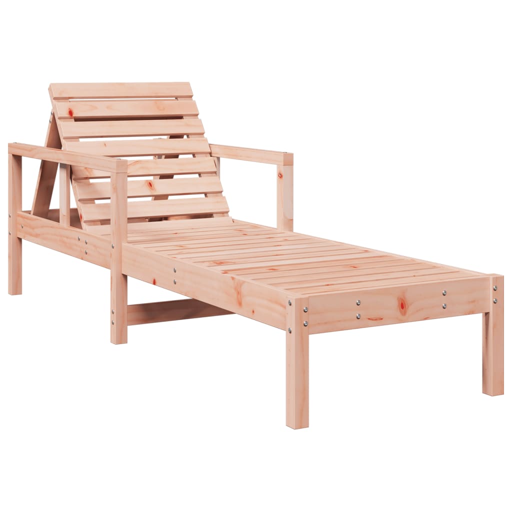 Sun lounger 199.5x62x55 cm solid douglas wood