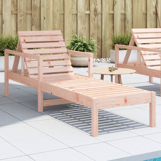 Sun lounger 199.5x62x55 cm solid douglas wood