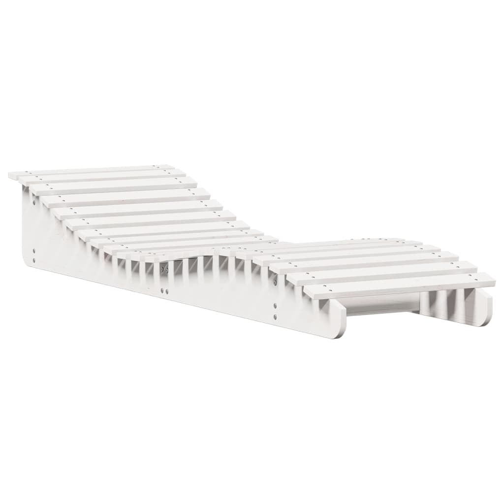 Sun loungers 2 pcs 205x60x31.5 cm solid pine white