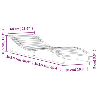 Sun lounger 205x60x31.5 cm solid douglas wood