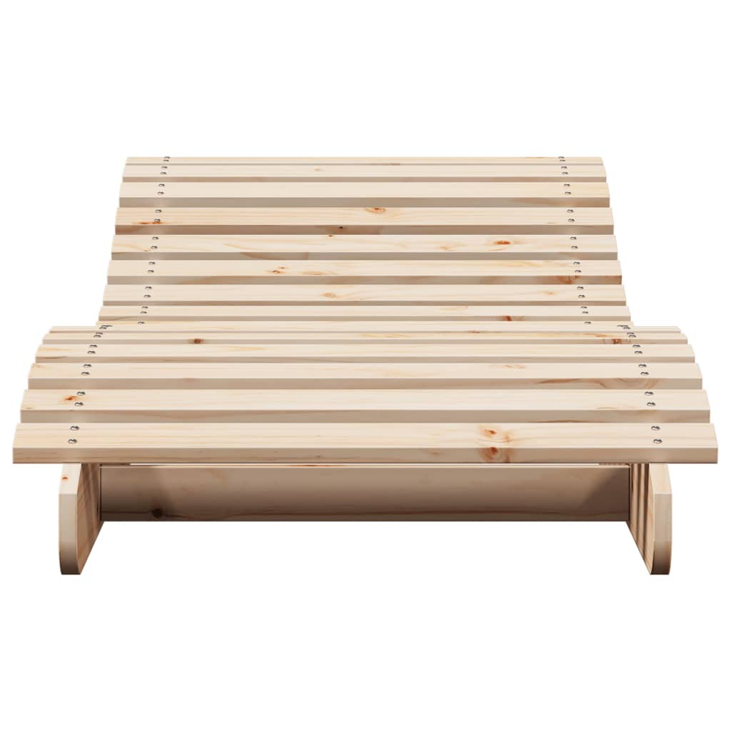 Sun lounger 205x70x31.5 cm solid pine wood