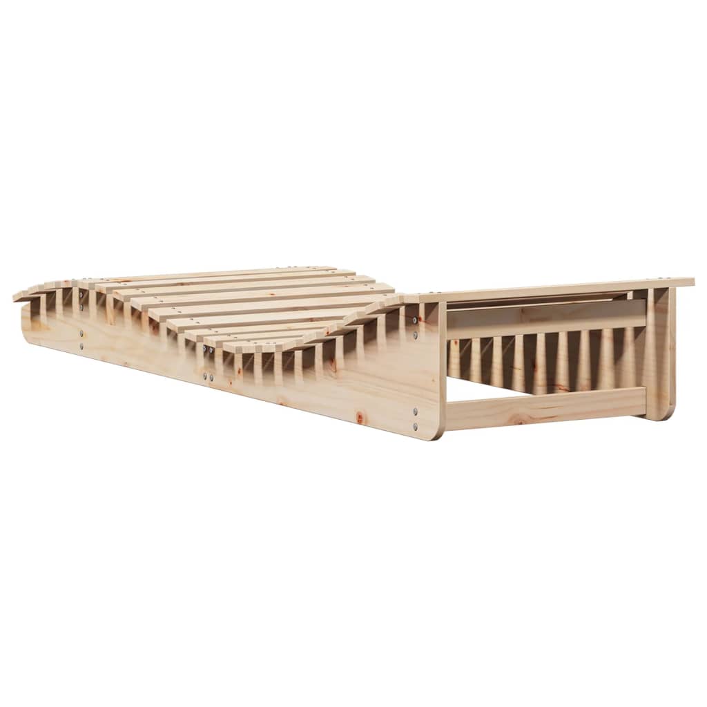 Sun lounger 205x70x31.5 cm solid pine wood