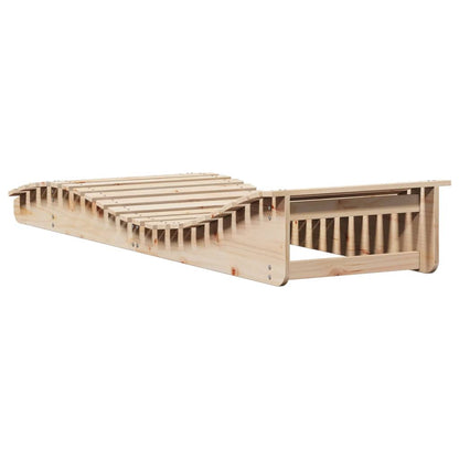 Sun lounger 205x70x31.5 cm solid pine wood