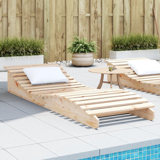 Sun lounger 205x70x31.5 cm solid pine wood