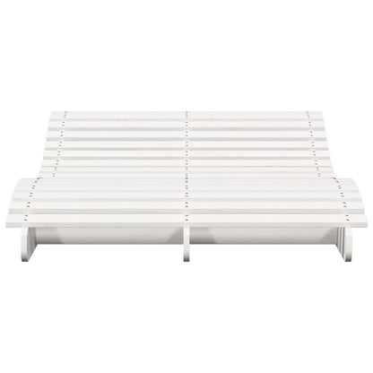 Sun lounger 205x110x31.5 cm solid pine wood white
