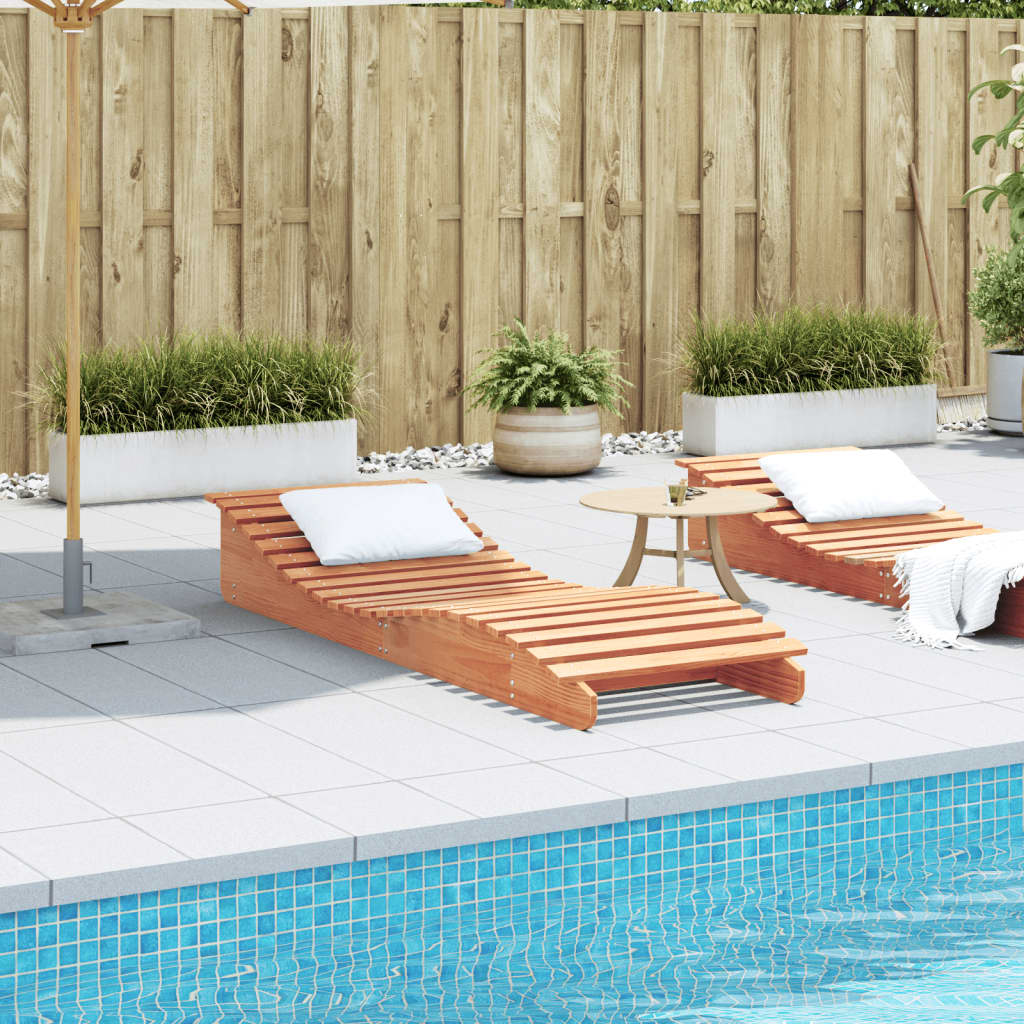 Sun lounger 205x60x31.5 cm solid pine honey brown