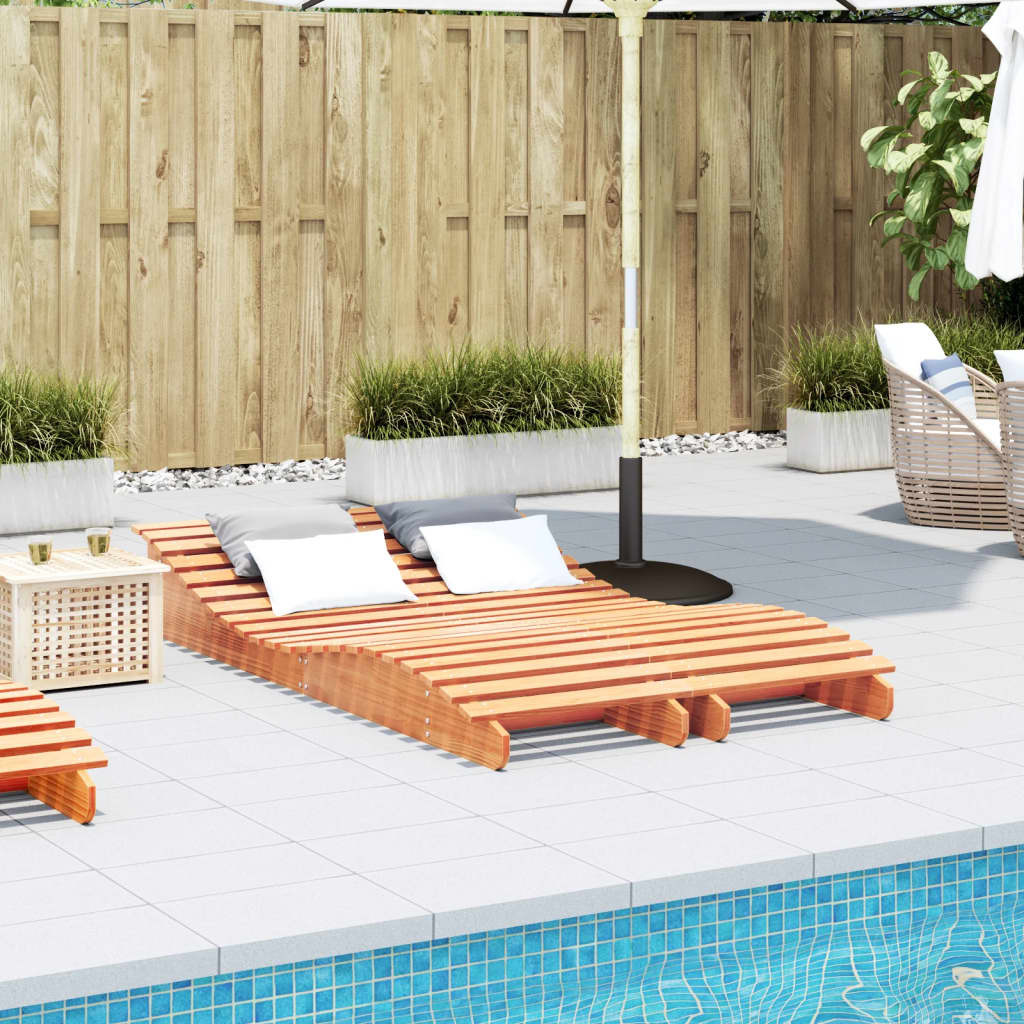 Sun loungers 2 pcs 205x60x31.5 cm solid pine honey brown