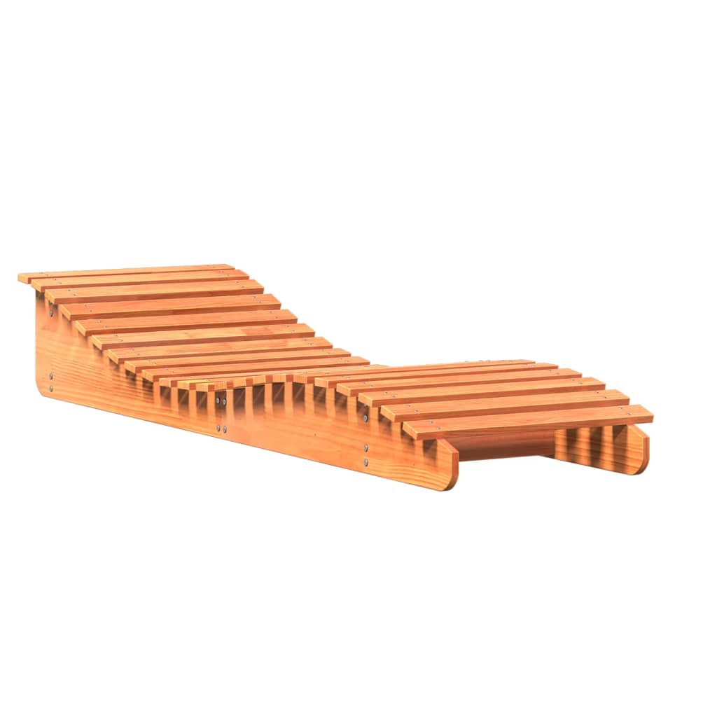 Sun loungers 2 pcs 205x60x31.5 cm solid pine honey brown
