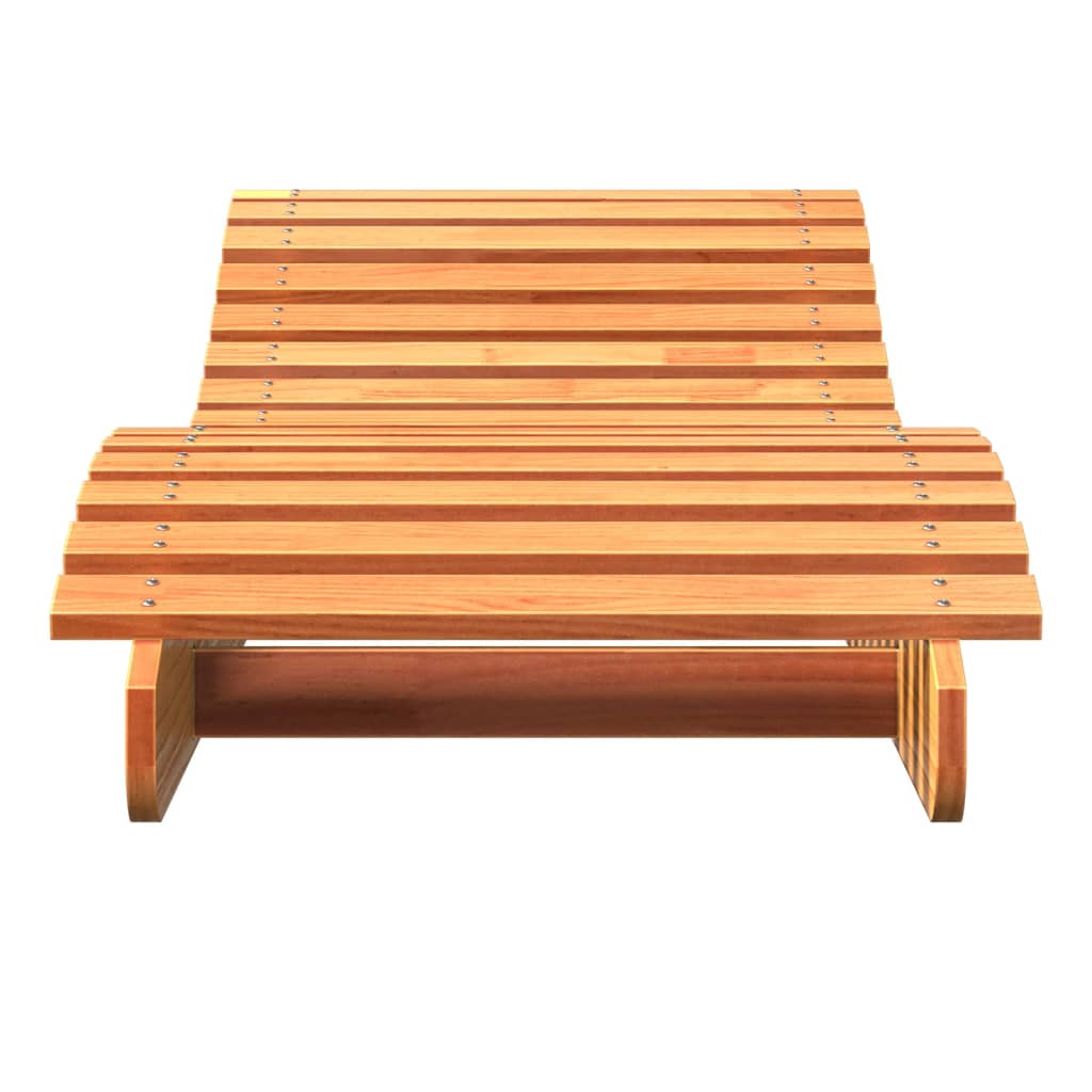 Sun loungers 2 pcs 205x60x31.5 cm solid pine honey brown