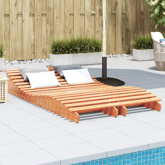 Sun loungers 2 pcs 205x60x31.5 cm solid pine honey brown