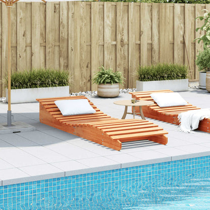 Sun lounger 205x70x31.5 cm solid pine honey brown