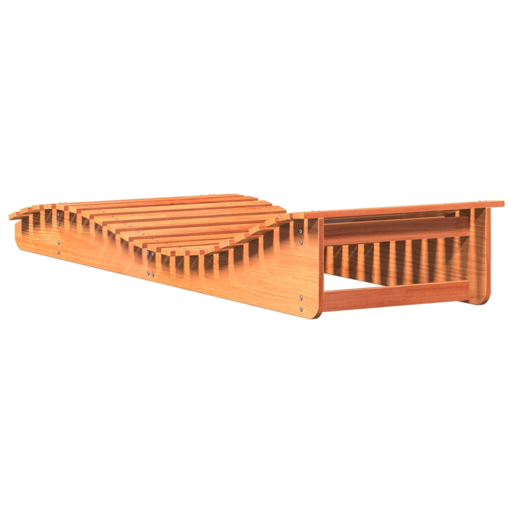 Sun lounger 205x70x31.5 cm solid pine honey brown