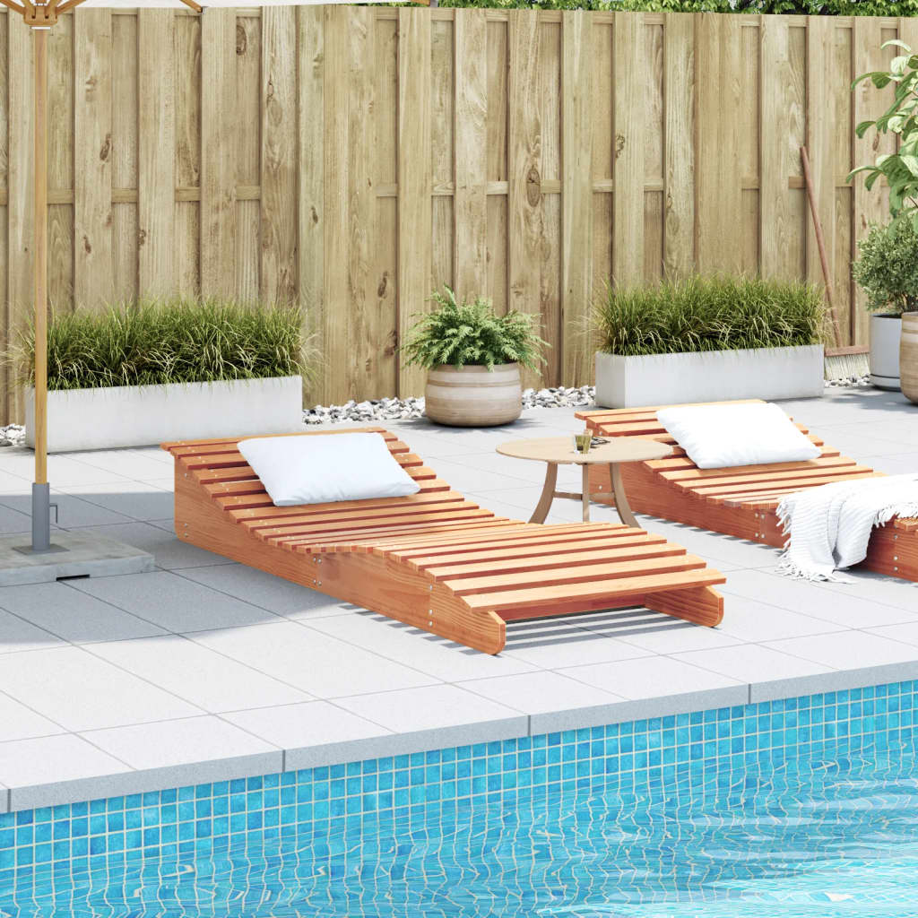 Sun lounger 205x80x31.5 cm solid pine honey brown