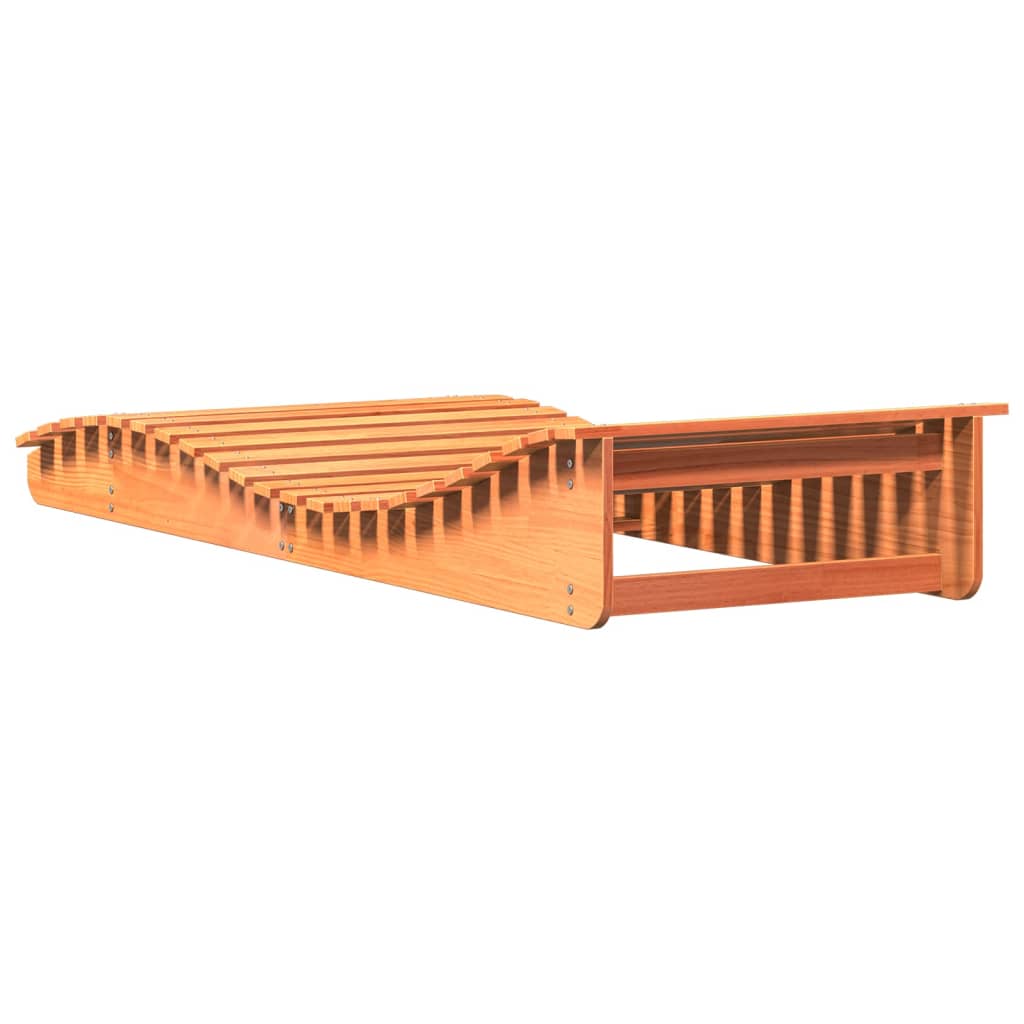 Sun lounger 205x80x31.5 cm solid pine honey brown