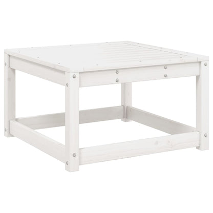 7 pcs conjunto lounge de jardim pinho maciço branco